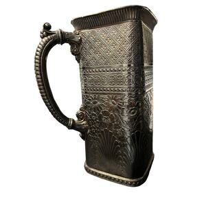 Antique James W Tufts Silver Plate Pitcher